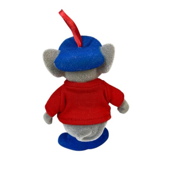 VTG Disney The Rescuers Down Under Bernard Felt Flocked Christmas Ornament w/Box - Picture 4 of 13